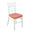Chiavari Chair Cushion with 1.5" Thick Memory Foam and Ties Terracotta (Rust) - Stylish Removable Cover for Comfort