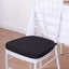 Chiavari Chair Cushion with 1.5" Thick Memory Foam and Ties Black - Stylish Removable Cover for Comfort - Linen Luxes