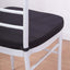 Chiavari Chair Cushion with 1.5" Thick Memory Foam and Ties Black - Stylish Removable Cover for Comfort - Linen Luxes