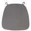 Chiavari Chair Cushion with 1.5" Thick Memory Foam and Ties Charcoal Gray - Stylish Removable Cover for Comfort - Linen Luxes