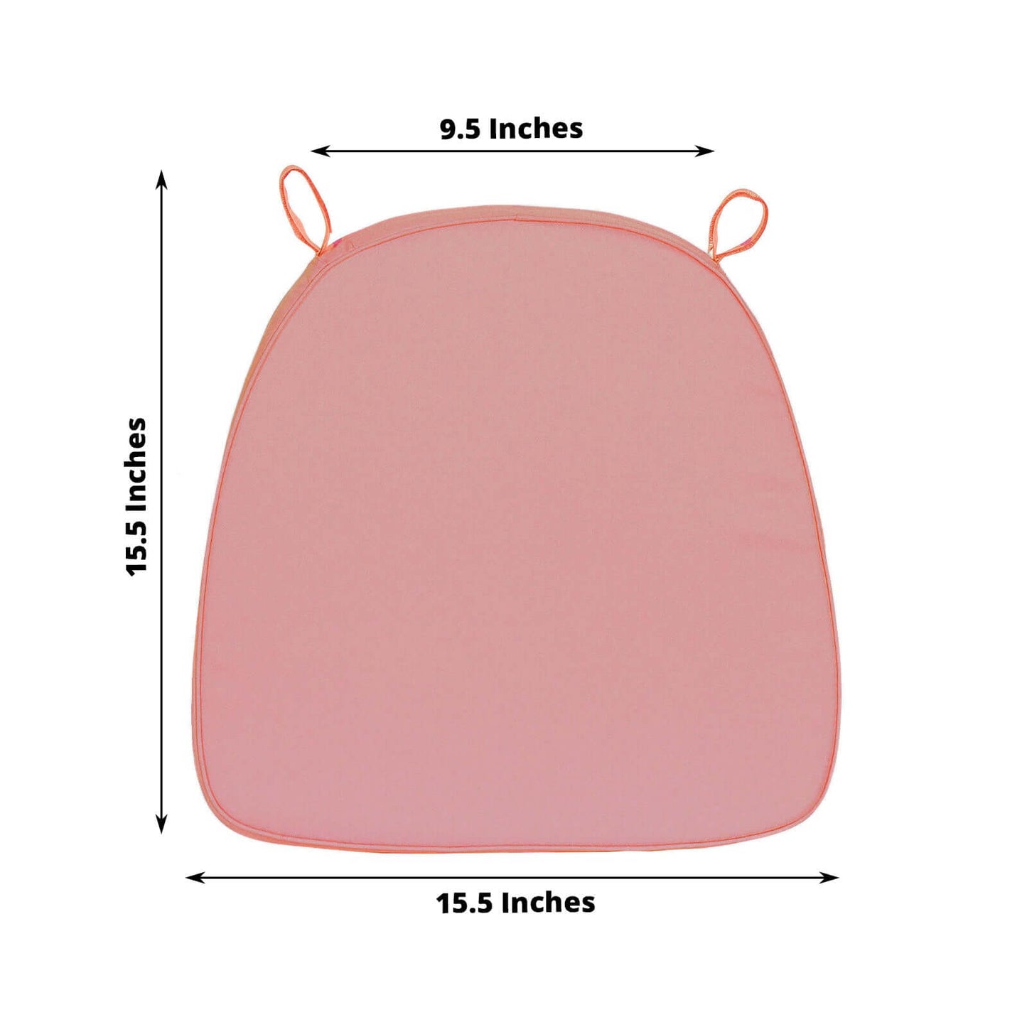 Chiavari Chair Cushion with 1.5" Thick Memory Foam and Ties Dusty Rose - Stylish Removable Cover for Comfort - Linen Luxes