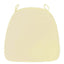 Chiavari Chair Cushion with 1.5" Thick Memory Foam and Ties Ivory - Stylish Removable Cover for Comfort - Linen Luxes
