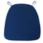 Chiavari Chair Cushion with 1.5" Thick Memory Foam and Ties Navy Blue - Stylish Removable Cover for Comfort - Linen Luxes
