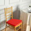 Chiavari Chair Cushion with 1.5" Thick Memory Foam and Ties Red - Stylish Removable Cover for Comfort - Linen Luxes