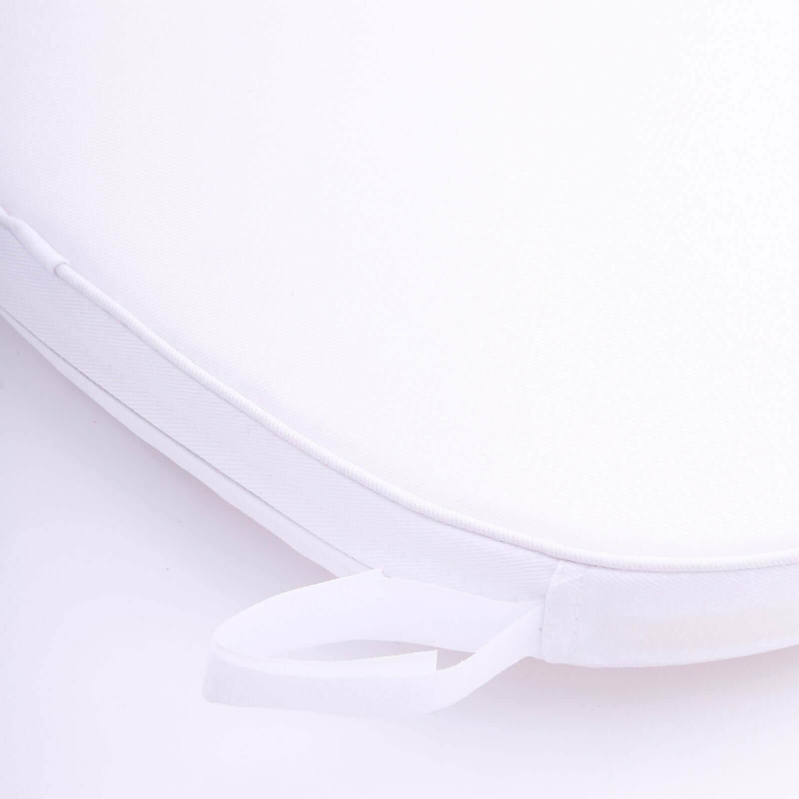 Chiavari Chair Cushion with 1.5" Thick Memory Foam and Ties White - Stylish Removable Cover for Comfort - Linen Luxes