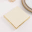 50-Pack Paper Beverage Napkins with Gold Foil Edge Ivory - Disposable 2 Ply Cocktail Napkins for Events 6.5"x6.5"
