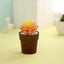 3-Pack Flower Plant Pots Small Design Rustic Brown - Plastic Indoor Decorative Planters 3"