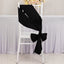 5 Pack Lamour Satin 6"x106" Chair Sashes Black - Stylish Reusable Decorative Bows for Weddings & Gatherings