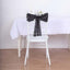 5 Pack Glitz Sequin Chair Sashes with Geometric Diamond Design 6"x88" Black - Glittering Accent for Weddings