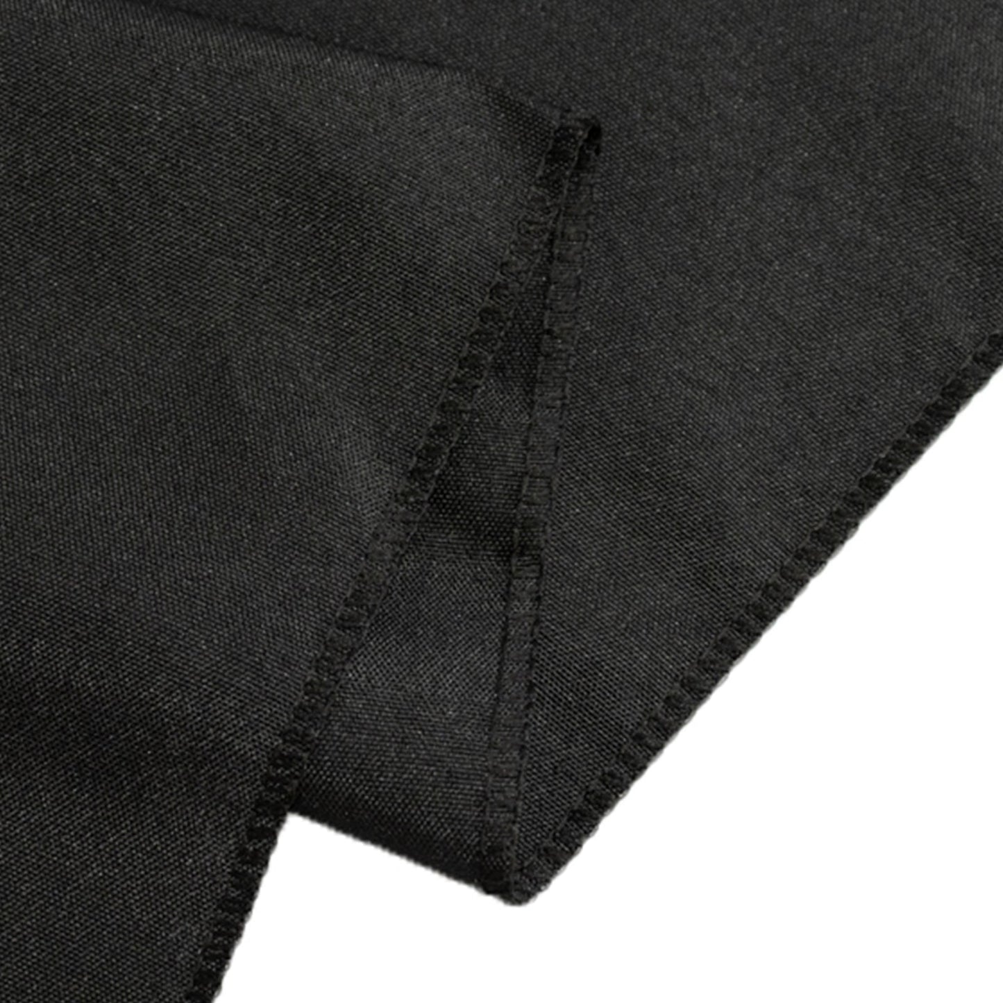 Fitted Polyester 72"x24"x42" Rectangle Tablecloth Black - Secure Fit for Elevated Tables