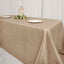 Faux Burlap Jute 90"x156" Rectangle Tablecloth Natural - Rustic Seamless Event Table Linen