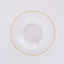 10-Pack Plastic Dessert Salad Bowls Clear Round Design with Gold Beaded Rim - Disposable Soup Bowls 12oz