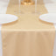 Scuba Polyester 12"x108" Table Runner Beige - Wrinkle-Free Table Linen