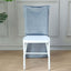 Velvet Chair Back Slipcover for Chiavari Chairs Dusty Blue - Soft and Smooth Solid Chair Back Cover Cap