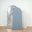 7ft Matte Dusty Blue Spandex Fitted Chiara Backdrop Stand Cover For Round Top Wedding Arch