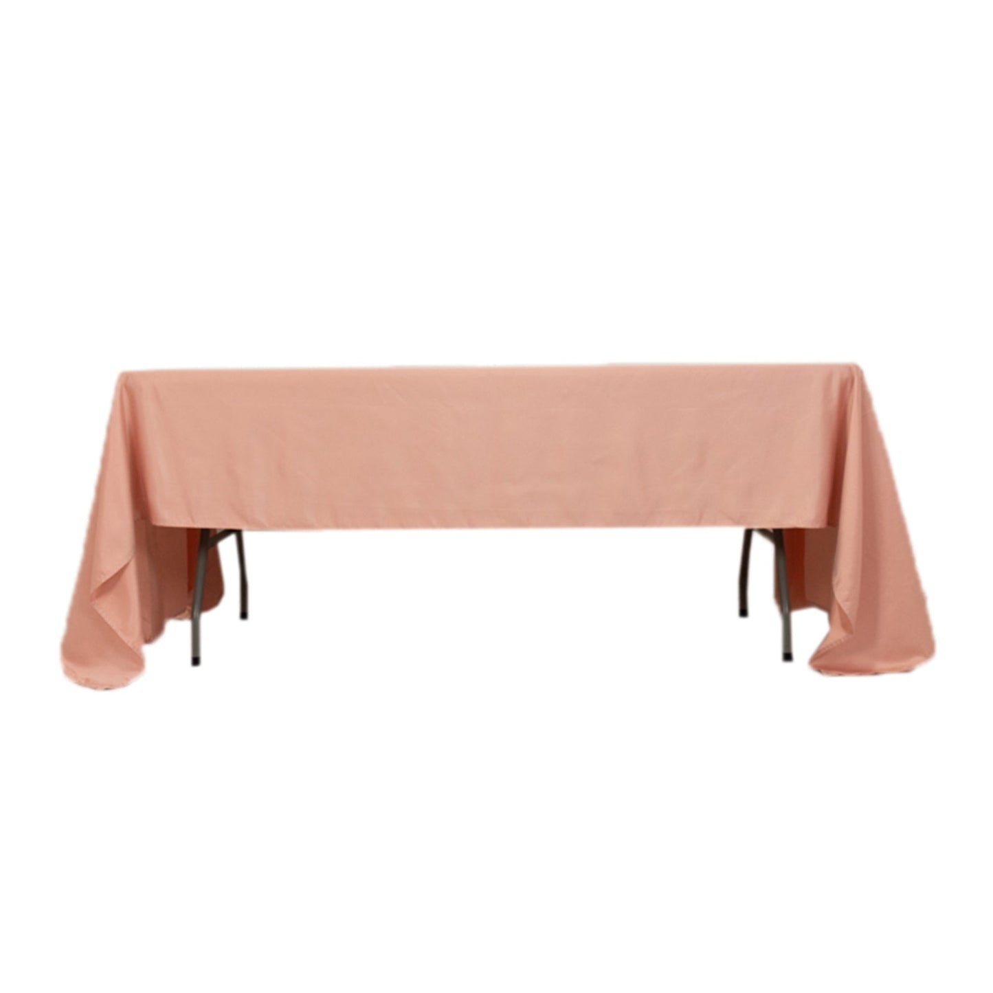 Lamour Satin 60"x126" Rectangle Tablecloth Dusty Rose - Soft & Silk-Like Table Cover