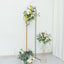 5.5ft Slim Gold Metal Frame Wedding Arch, Rectangular Backdrop Stand, Floral Display Frame