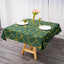 Polyester 54"x54" Square Tablecloth Hunter Emerald Green with Gold Foil Geometric Pattern - Wrinkle-Resistant & Durable Table Cover