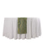 Polyester 9ft Table Runner Dusty Sage Green with Gold Foil Tree Branch Pattern - Stylish Table Linen