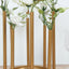 Flower Vase Gold Metal Minimalist 8-Tubes Round Base Design - Single Stem Bud Centerpiece for Arrangements 10"