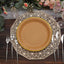 25-Pack Kraft Paper 10" Round Dinner Plates in Natural Brown with Gold Lined Rim - Disposable Party Plates for Rustic & Vintage Inspired Events