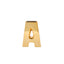 Shiny Ceramic Vase Letter "A" Gold Plated - Chic Bud Planter Pot for Events & Decor 6"