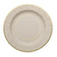 25-Pack Paper 10" Round Dinner Plates in Taupe Sunray Design with Gold Rim - Disposable Heavy Duty 350GSM Party Plates