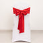 5 Pack Lamour Satin 6"x106" Chair Sashes Red - Stylish Reusable Decorative Bows