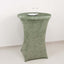 Crushed Velvet Spandex 30" Round Cocktail Table Cover Sage Green Smooth Highboy Tablecloth