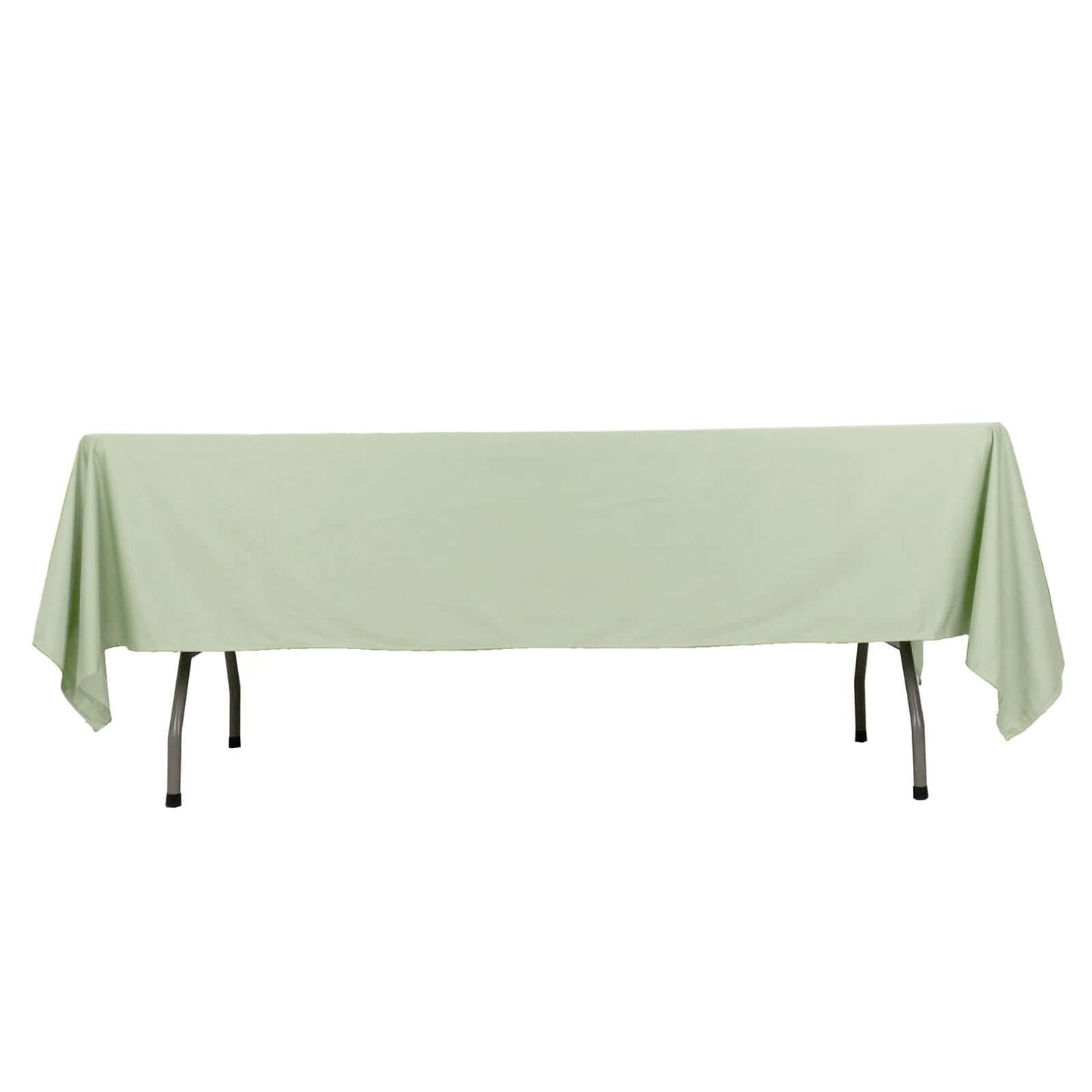 Scuba Rectangular 60"x102" Tablecloth Sage Green - Wrinkle Free & Stain Resistant Table Cover