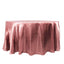 Satin 120" Round Tablecloth Cinnamon Rose - Stylish Seamless Table Cover