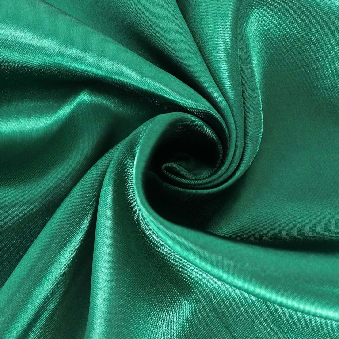 Satin 90" Round Tablecloth Hunter Emerald Green - Smooth and Lustrous Table Cover