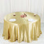 Satin 132" Round Tablecloth Champagne - Stylish Seamless Table Cover