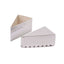 10-Pack Cardstock Triangle Cake Slice Boxes Silver with Scalloped Top 4"x2.5"