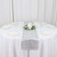 Plastic Woven Vinyl 13"x6ft Table Runner Metallic Silver - Non-Slip & Reversible Tabletop Decor