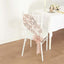 5 Pack Tulle Chair Sashes with Leaf Vine Embroidered Sequins Rose Gold 6"x88"