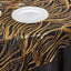 Mesh 72"x72" Table Overlay Square Tablecloth Black Gold - Wave Embroidered Sequins Table Topper