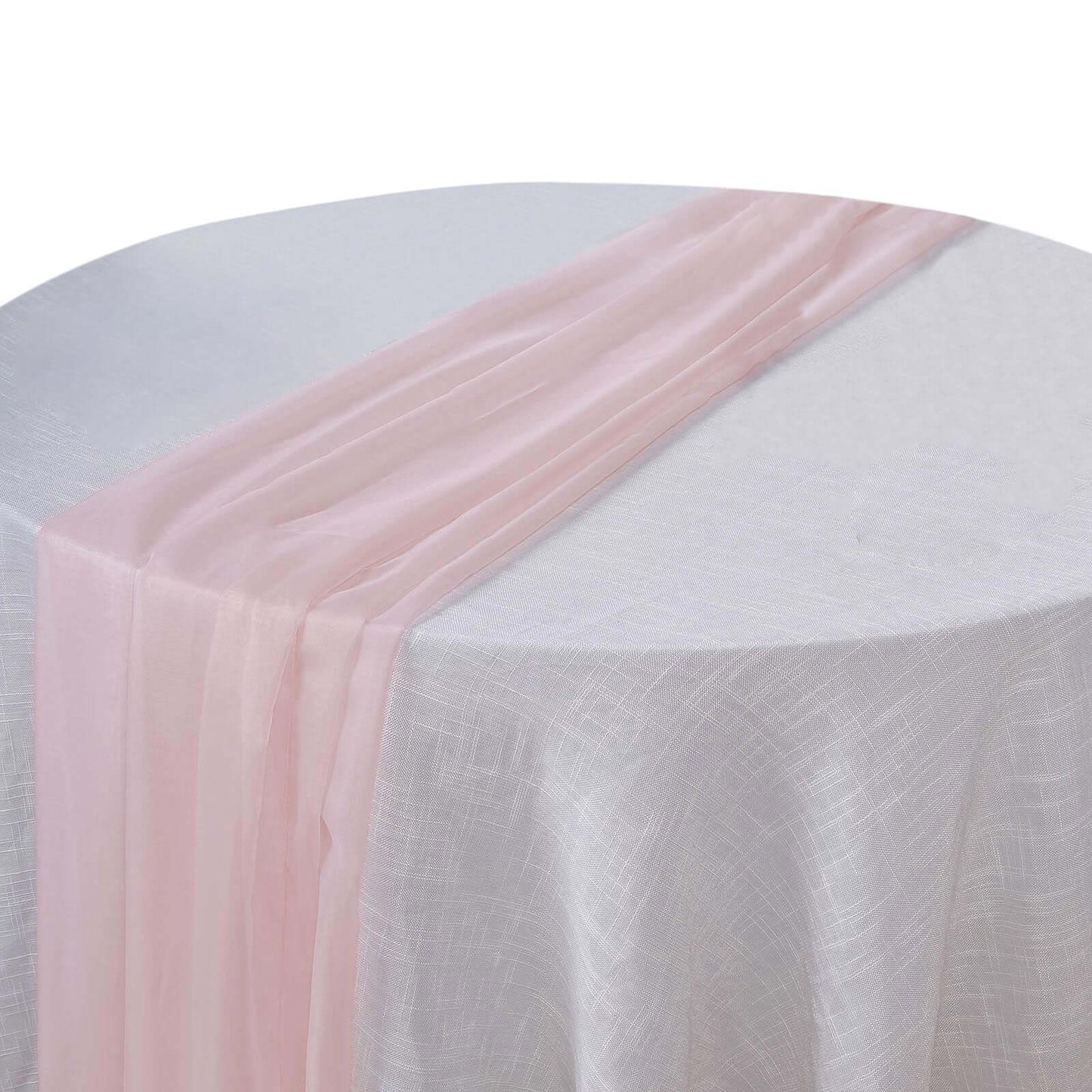 Chiffon 6ft Table Runner Blush - Flowy & Lightweight Table Decor - Linen Luxes