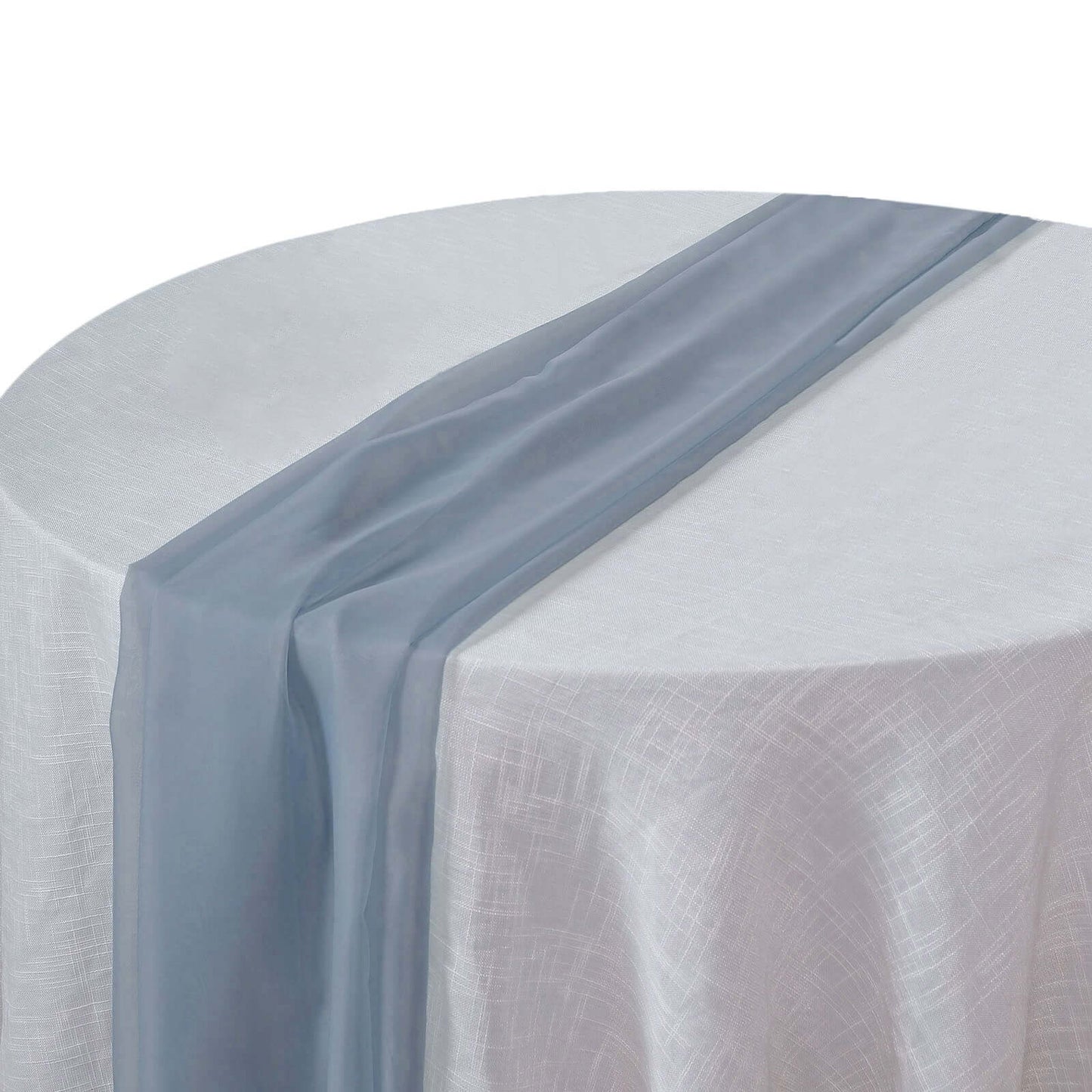 Chiffon 6ft Table Runner Dusty Blue - Flowy & Lightweight Table Decor - Linen Luxes