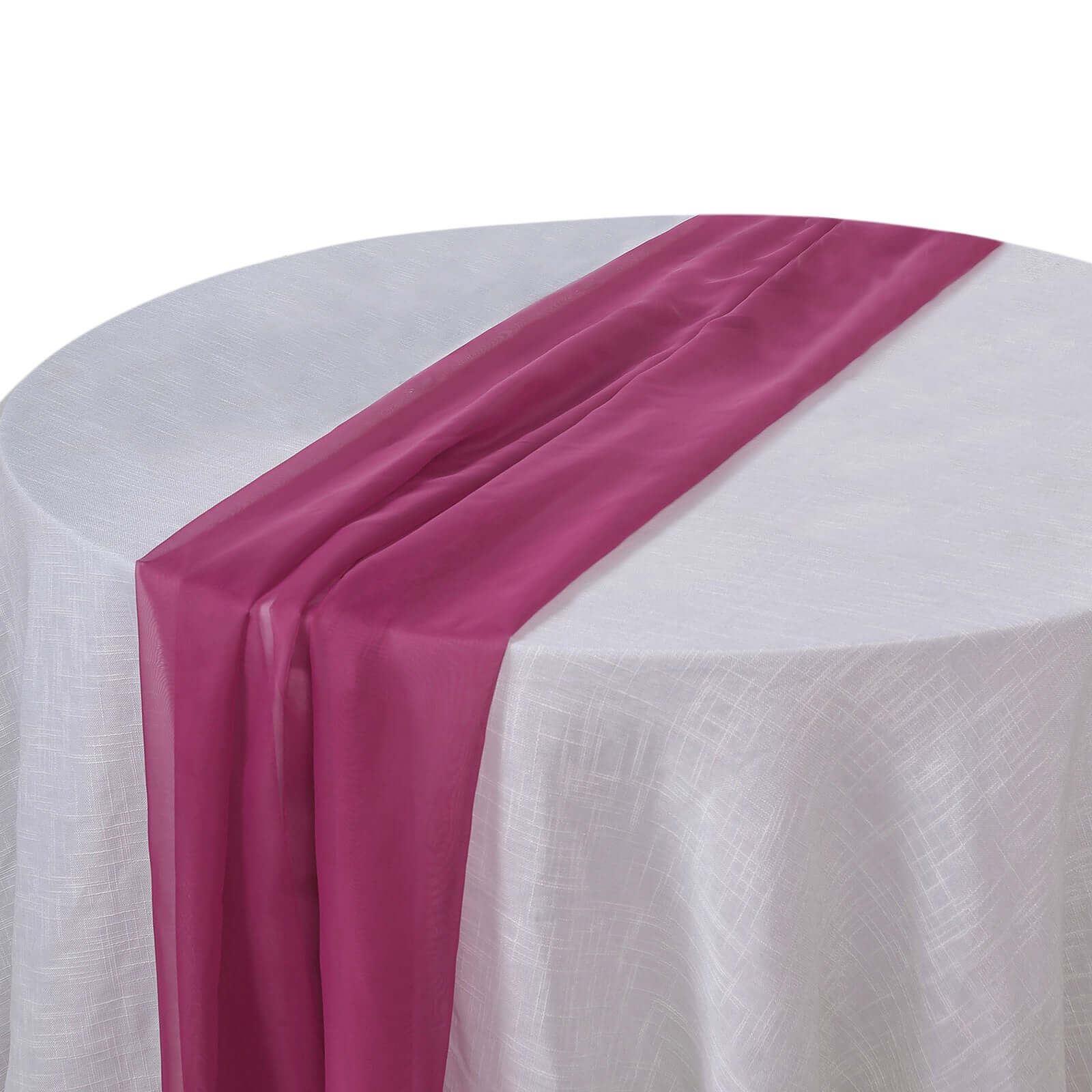 Chiffon 6ft Table Runner Fuchsia - Flowy & Lightweight Table Decor - Linen Luxes