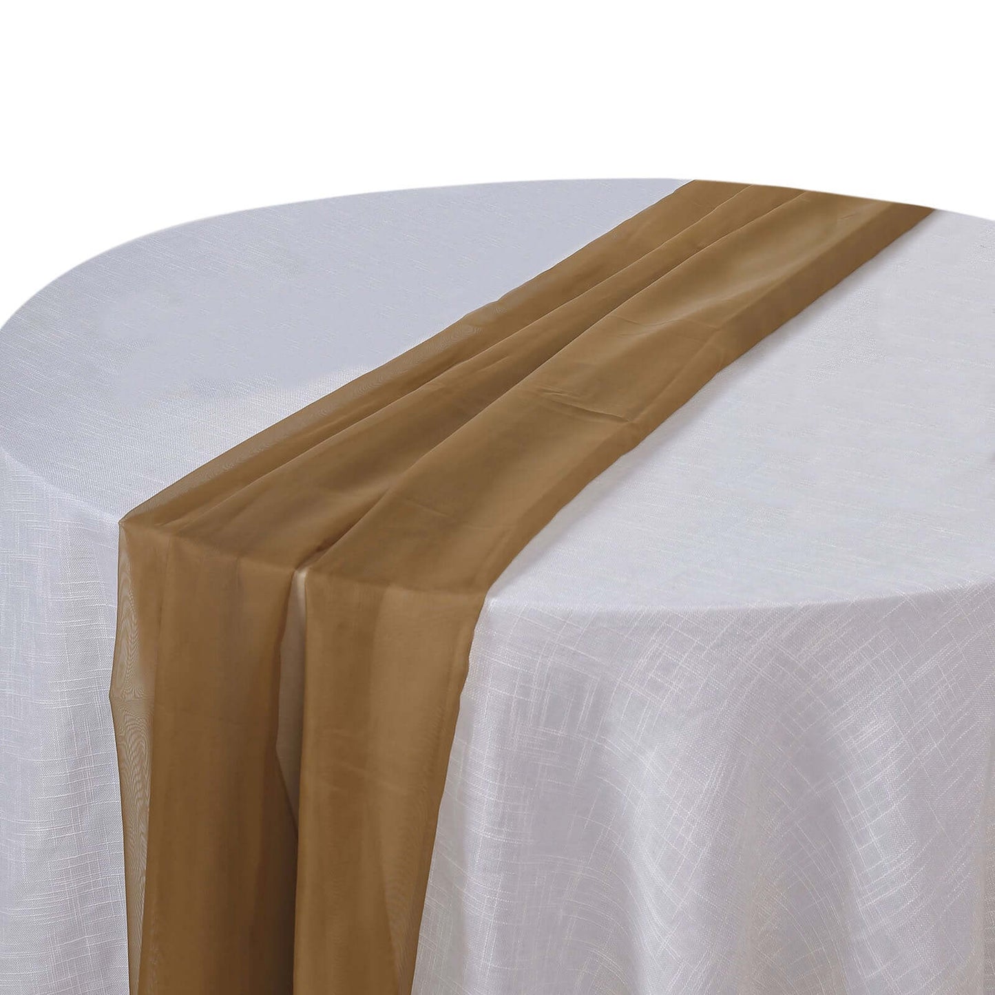 Chiffon 6ft Table Runner Gold - Chic Flowy & Lightweight Table Decor - Linen Luxes