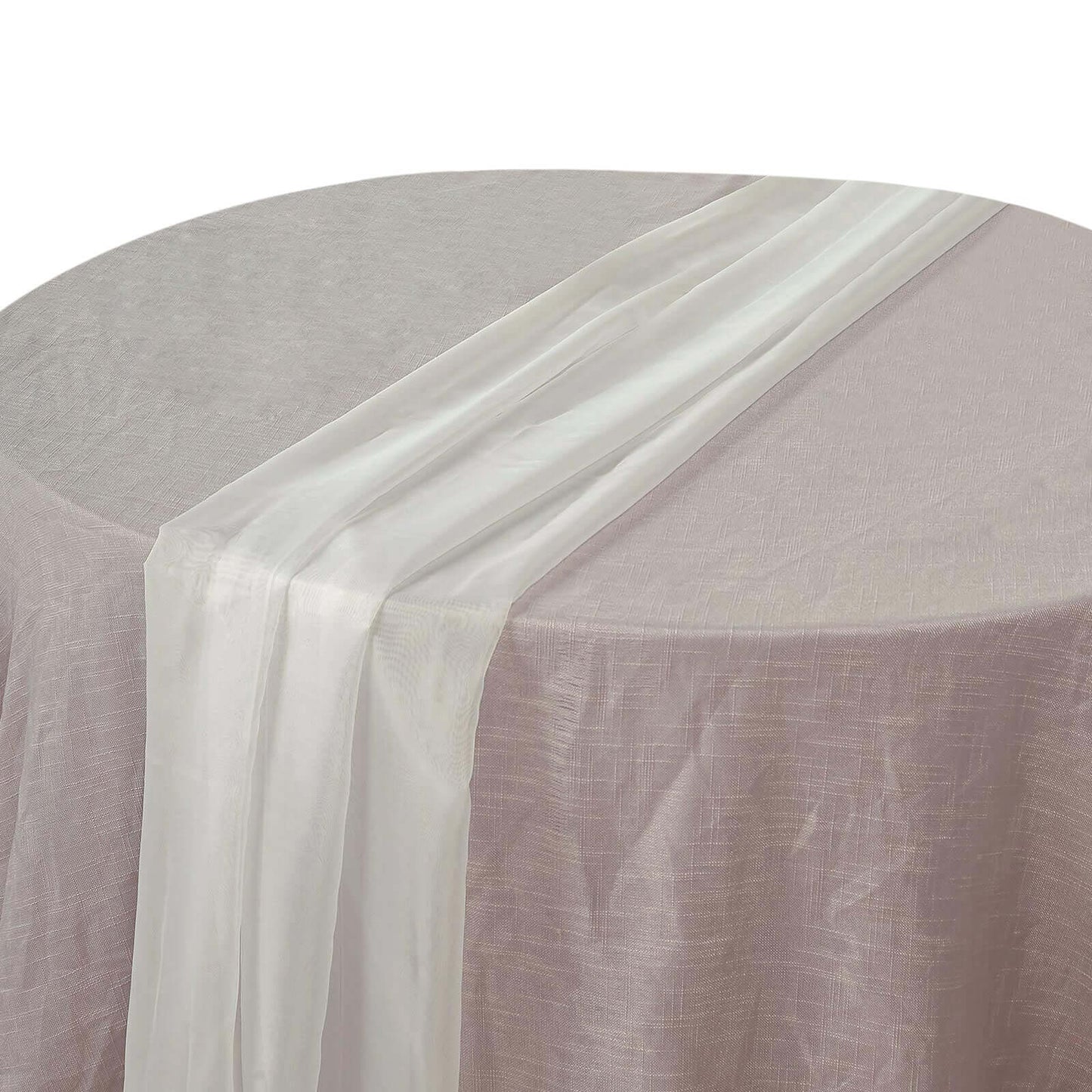 Chiffon 6ft Table Runner Ivory - Flowy & Lightweight Table Decor - Linen Luxes