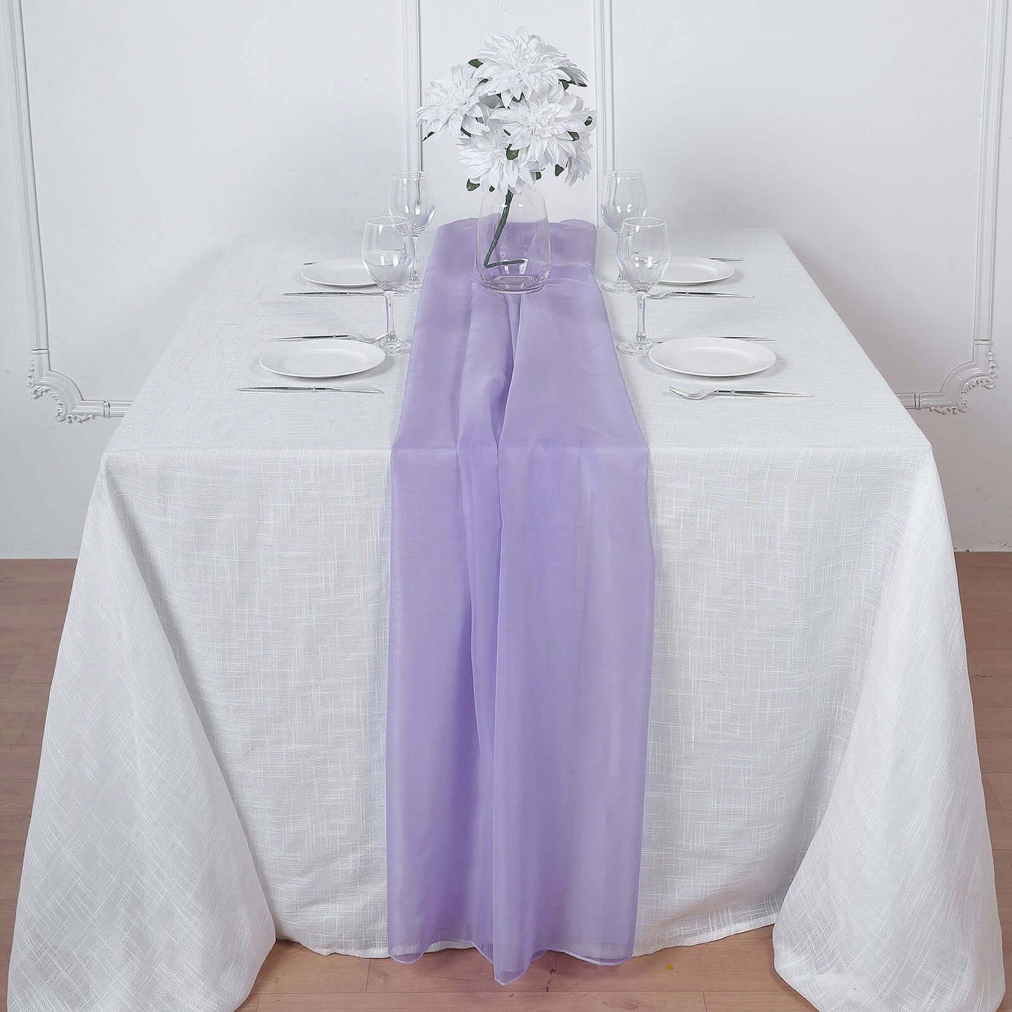 Chiffon 6ft Table Runner Lavender Lilac - Flowy & Lightweight Table Decor - Linen Luxes