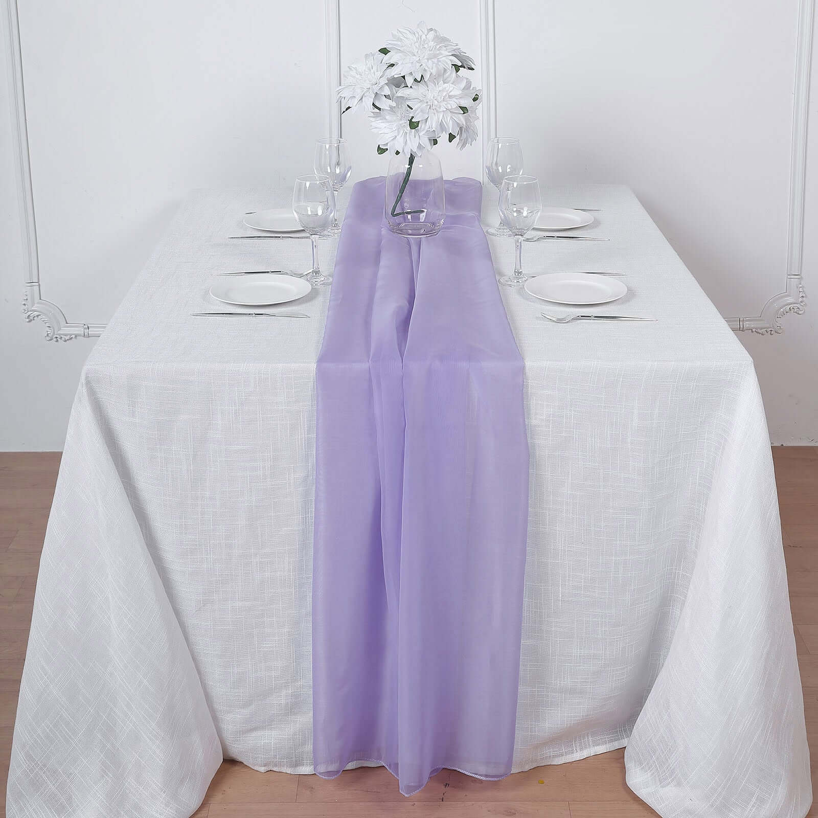 Chiffon 6ft Table Runner Lavender Lilac - Flowy & Lightweight Table Decor - Linen Luxes