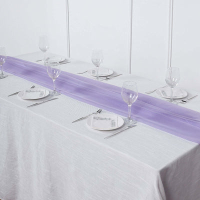 Chiffon 6ft Table Runner Lavender Lilac - Flowy & Lightweight Table Decor - Linen Luxes