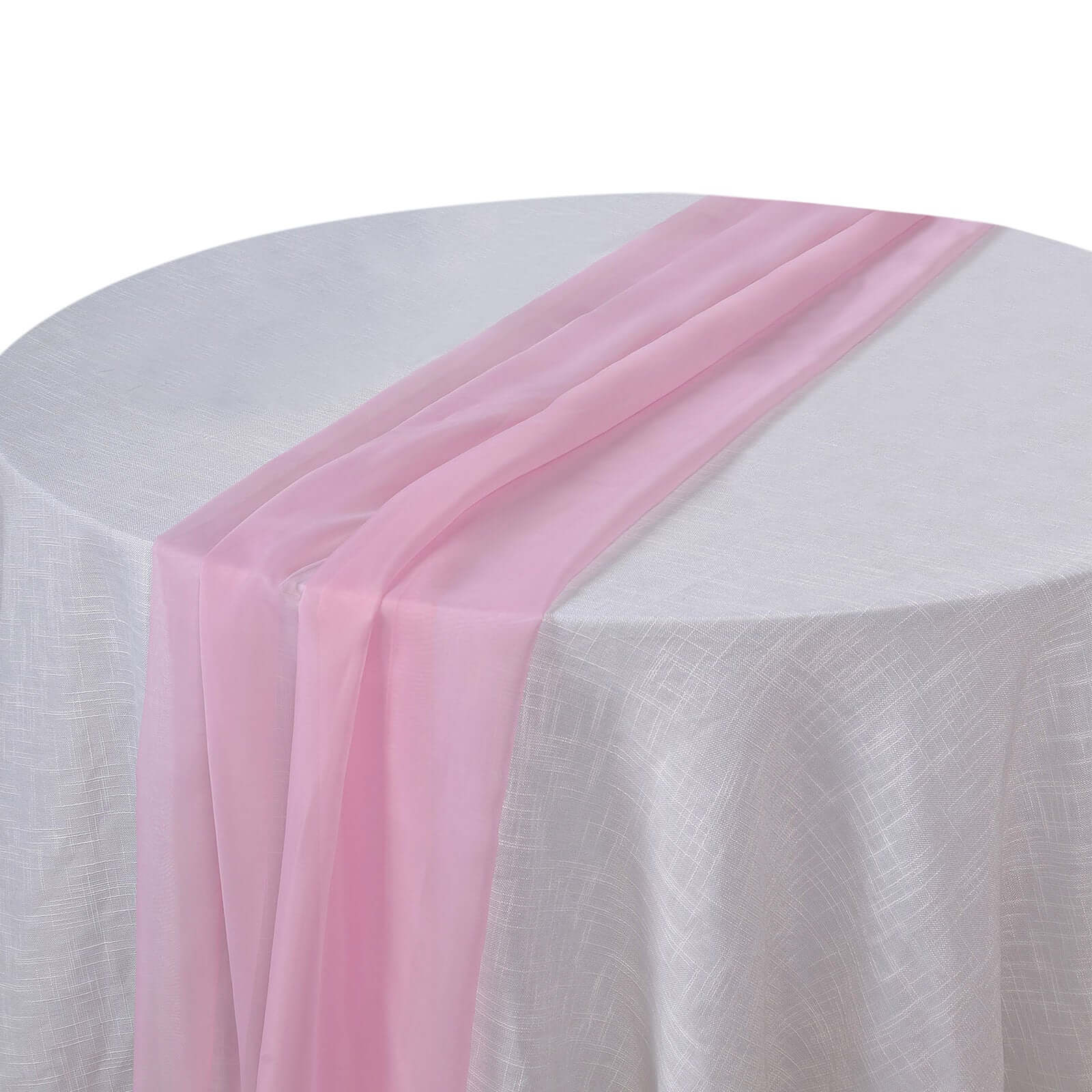 Chiffon 6ft Table Runner Pink - Flowy & Lightweight Table Decor - Linen Luxes