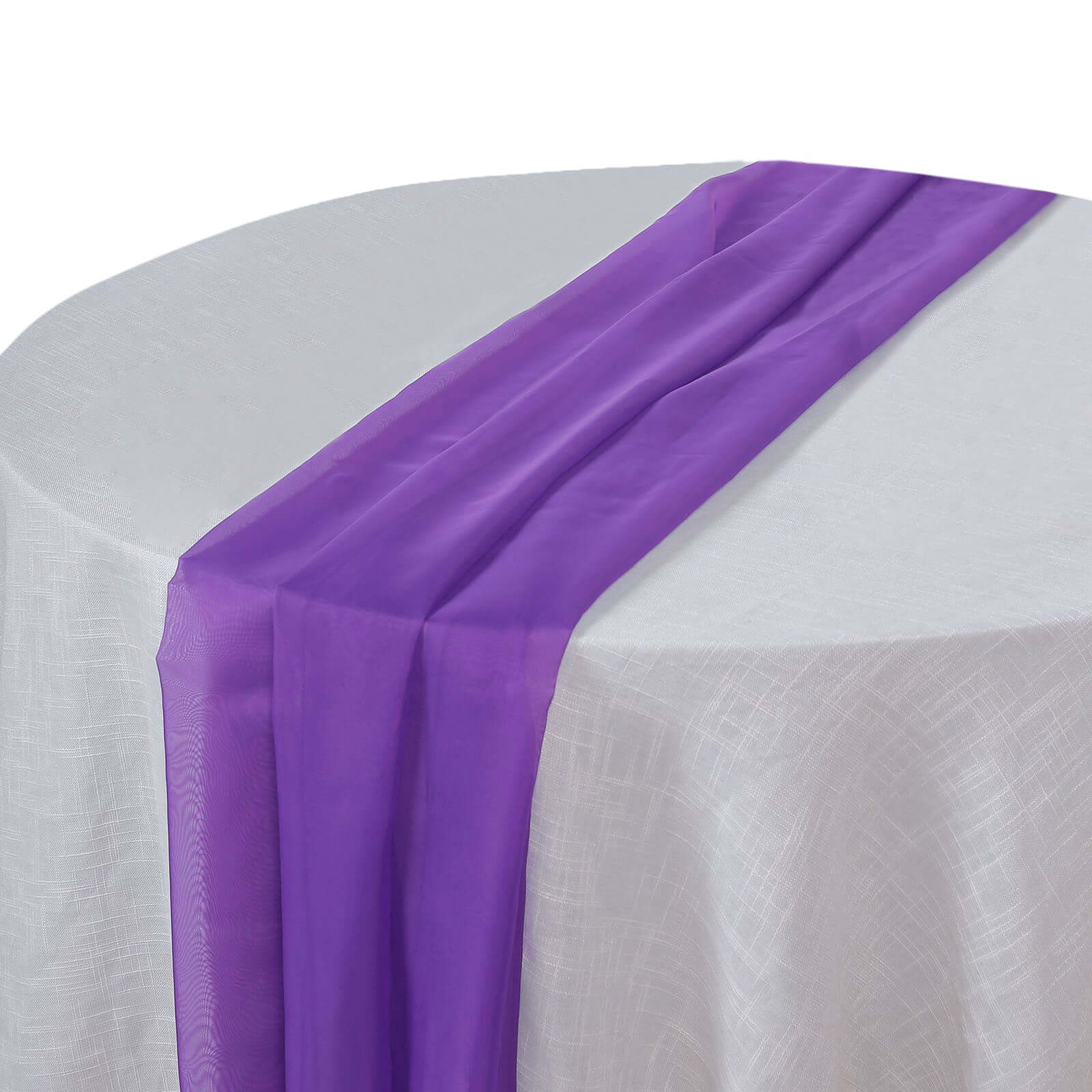Chiffon 6ft Table Runner Purple - Flowy & Lightweight Table Decor - Linen Luxes