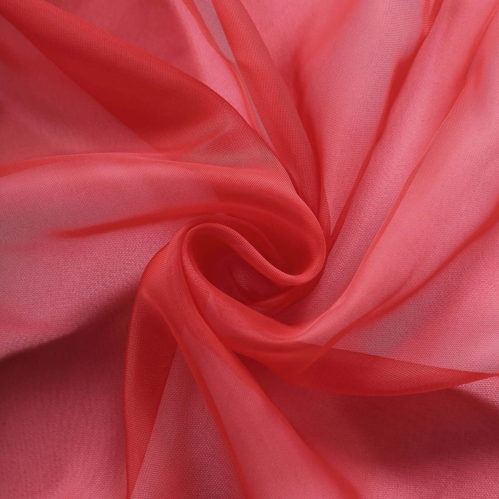 Chiffon 6ft Table Runner Red - Flowy & Lightweight Table Decor - Linen Luxes