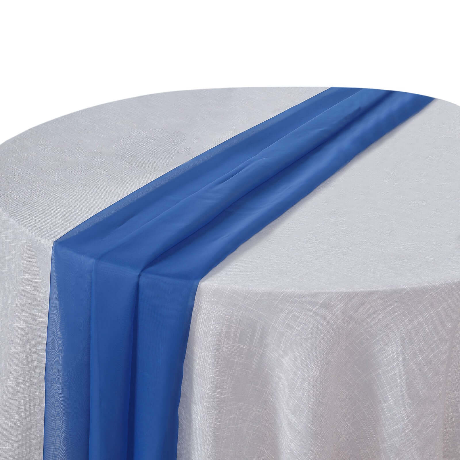 Chiffon 6ft Table Runner Royal Blue - Flowy & Lightweight Table Decor - Linen Luxes