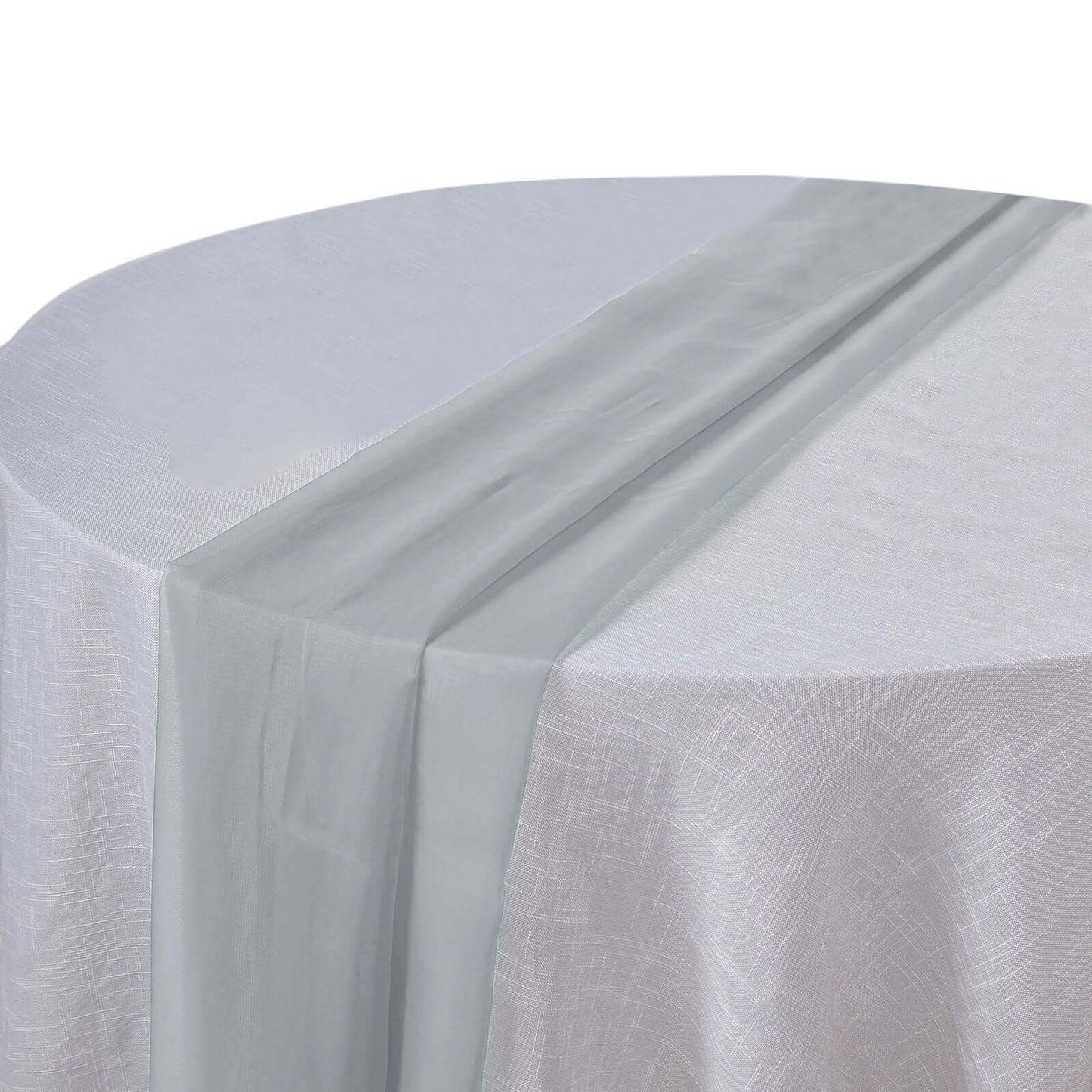 Chiffon 6ft Table Runner Silver - Flowy & Lightweight Table Decor - Linen Luxes